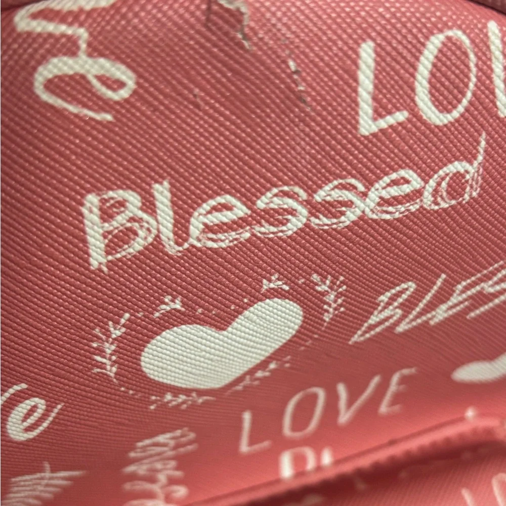 LD‎ Faux Leather Blessed Pink Back Pack Purse Bag
